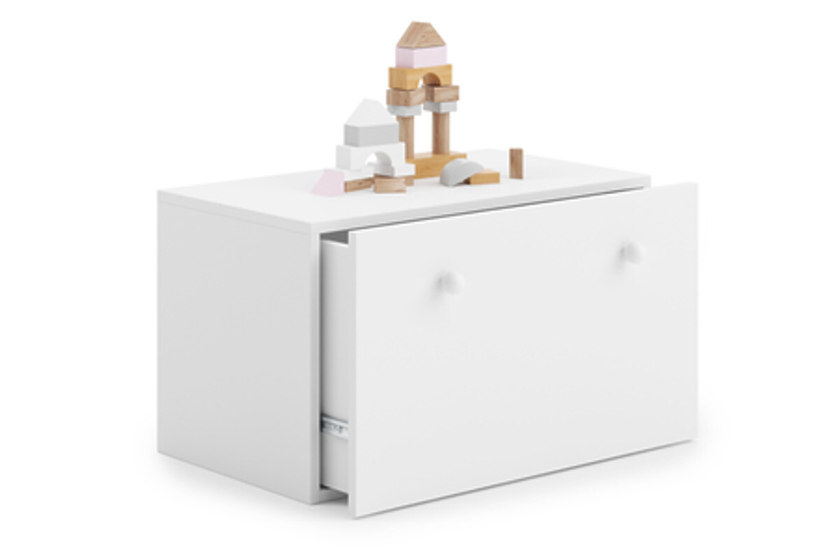 Truhlica na hračky Inga - biela rukoväť