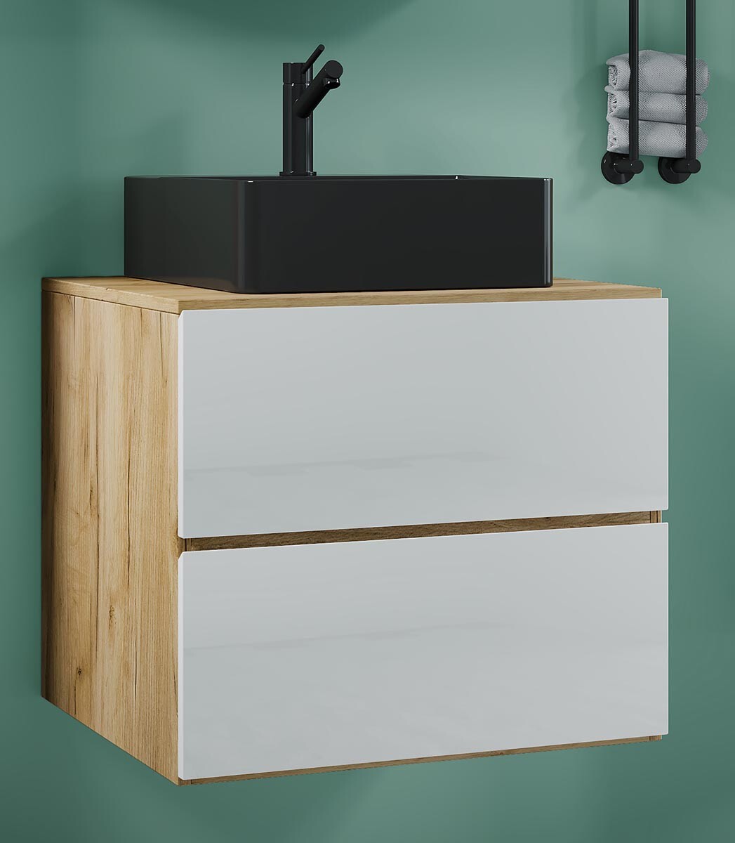 2-dielna umývadlová skrinka Lendas BL S 60 cm, medový dub