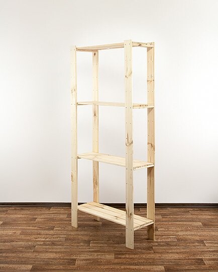 REGÁL DREVENÝ  Maxi 4L 166x80x30 - BOROVICA