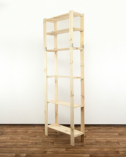 REGÁL DREVENÝ  Maxi 6L  230x80x30 - BOROVICA