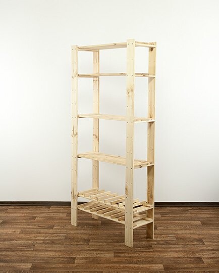 REGÁL DREVENÝ  Maxi RW-4L 166x80x30 - BOROVICA