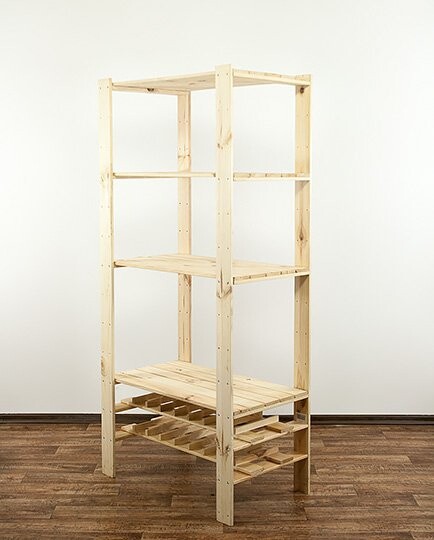 REGÁL DREVENÝ  Maxi RW-4M 166x80x50 - BOROVICA