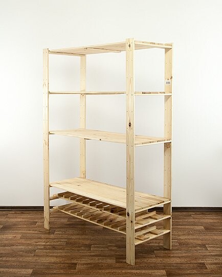 REGÁL DREVENÝ  Maxi RW-4N 166x120x50 - BOROVICA