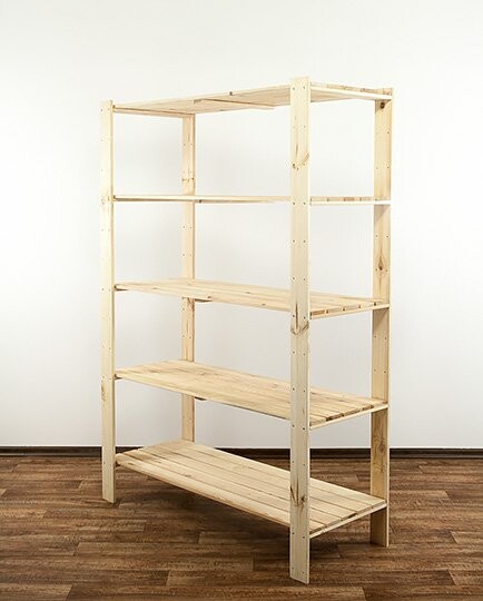 Regál drevený Maxi 4N+ 166x120x50  -borovica