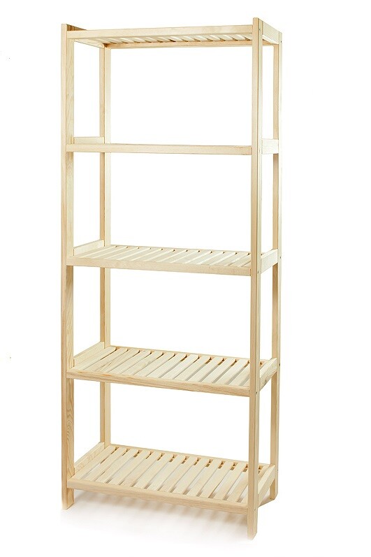 Regál drevený borovicový  PN 5 - 173x70x43 cm