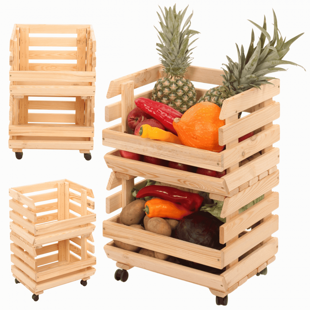 REGÁL DREVENÝ NA ZELENINU A OVOCIE RA-WA-2_37 BOROVICA