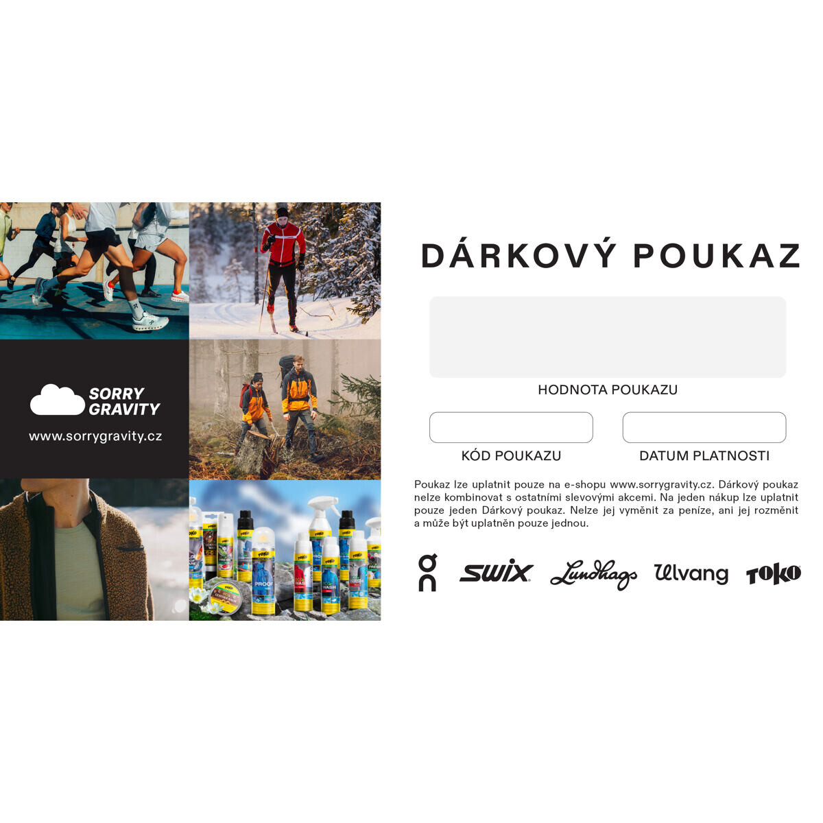 Darčeková karta s ľubovoľnou hodnotou