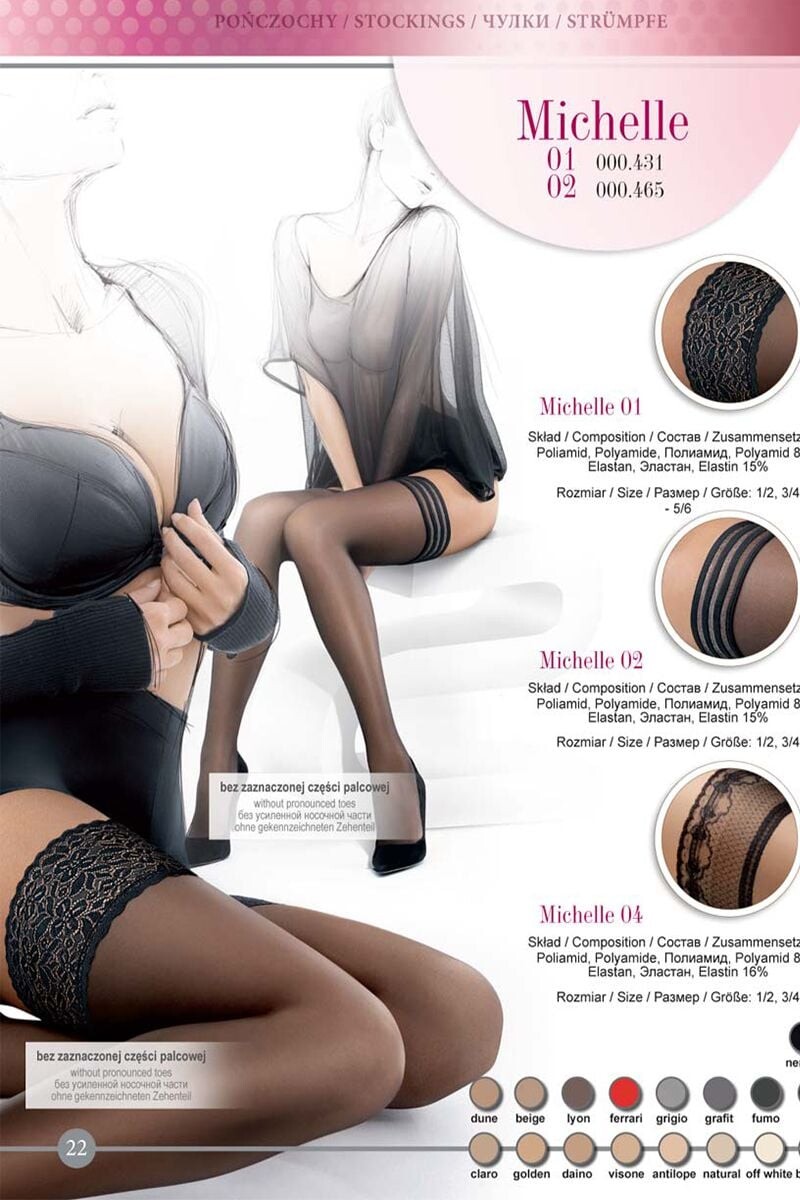 Samodržiace pančuchy Michelle 01 15DEN