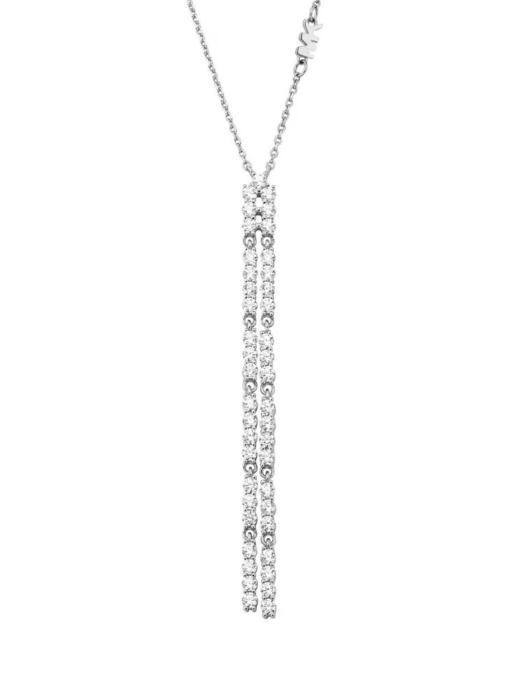 Michael Kors Luxusný strieborný náhrdelník so zirkónmi Premium MKC1811040