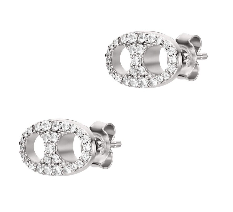Emporio Armani Strieborné náušnice s kubickými zirkónmi EG3632040