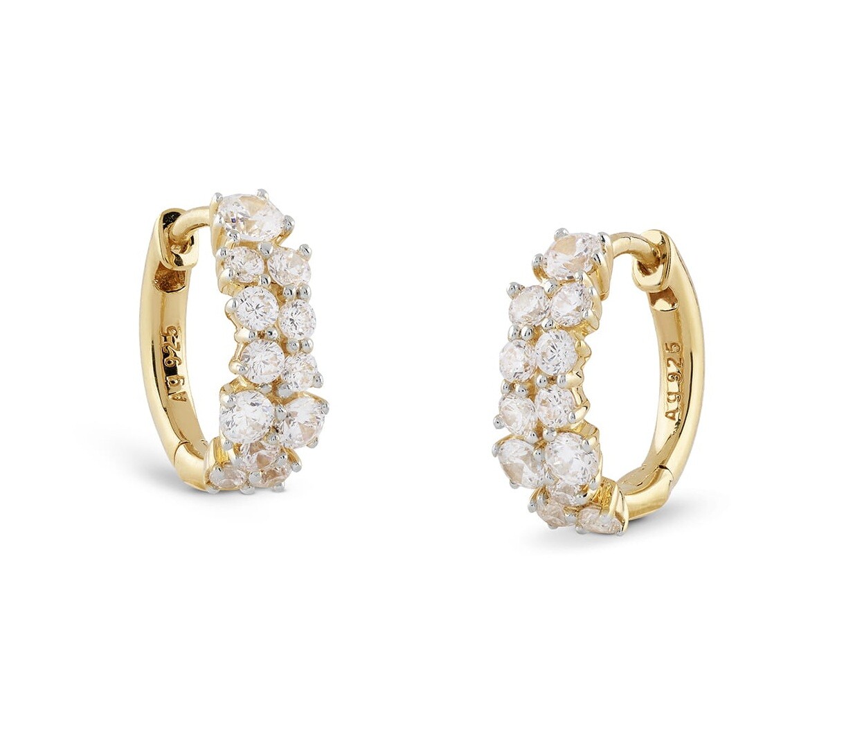 Guess Luxusné okrúhle náušnice so zirkónmi Jardin JSBE04481JWYGT/U