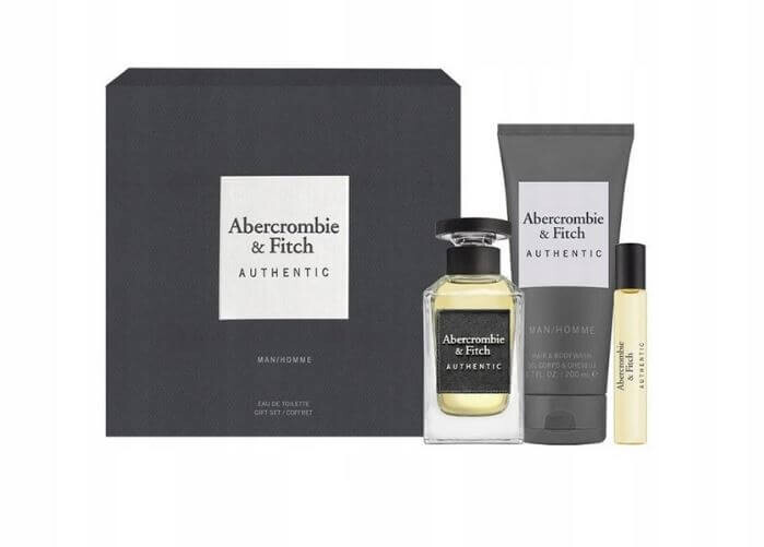 Abercrombie & Fitch Authentic Man - EDT 100 ml + sprchový gél 200 ml + EDT 15 ml