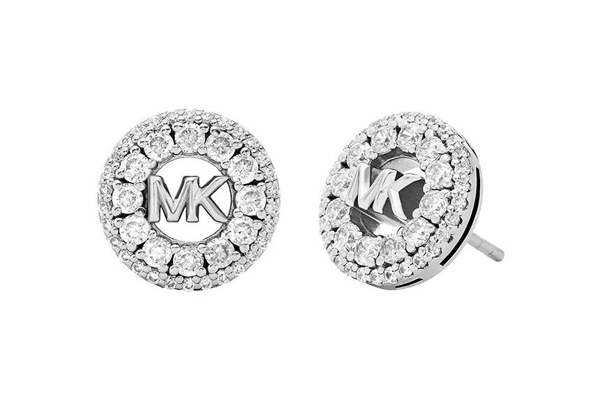 Michael Kors Blyštivé strieborné náušnice s kubickými zirkónmi MKC1827040