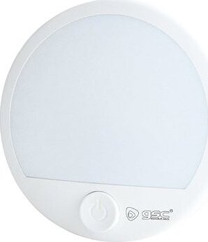 Garsaco Nočné svetlo do zásuvky s vypínačom GSC, 1 W, 50 lm, biely kruh, voliteľná teplota svetla CCT