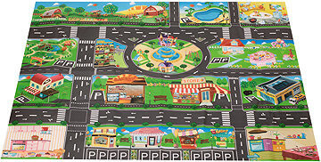 KIK Hrací termo podložka ulice 130 × 100 cm