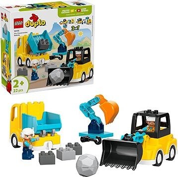 LEGO® DUPLO® Town 10475 Vozidlá na stavbe 3 v 1
