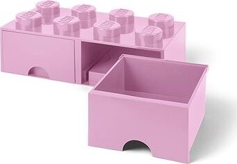 LEGO Úložný box 8 so zásuvkami – svetloružový