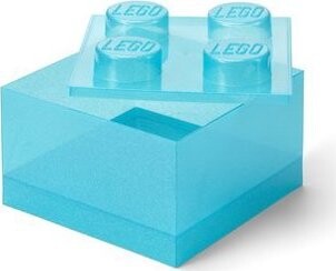 LEGO úložný box s vekom, trblietavo modrý