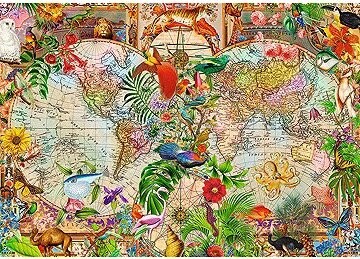 TREFL Puzzle Premium Plus Tea Time: Antická mapa sveta 1000 dielikov