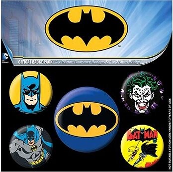 DC Comics Batman: Logo – sada 5 odznakov
