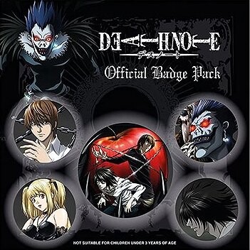Death Note: Characters – odznaky sada 5 ks