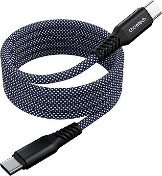 Choetech PD100W USB-C to USB-C 1 M Magnet Nylon Cable-blue