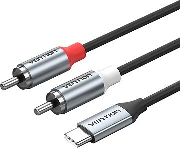 Vention USB-C Male to 2RCA Male with DAC Audio Cable 1M Gray