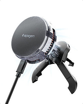 Spigen Essential MagSafe Peltier Wireless Car Charger EV25MFAQ Black Air vent