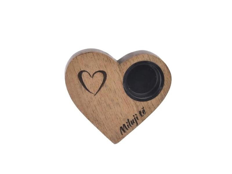 ORION Sviečka z mangového dreva I love you