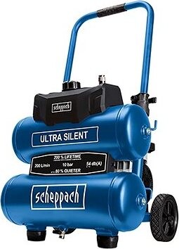 SCHEPPACH Kompresor so vzdušníkom 20 l, bezolejový dvojvalcový tichý HC 20 Si Twin ultra