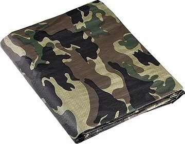 DEŇ BRAVEN Zakrývacia plachta maskovacia s okami 4 × 6 m, 80 g/m2