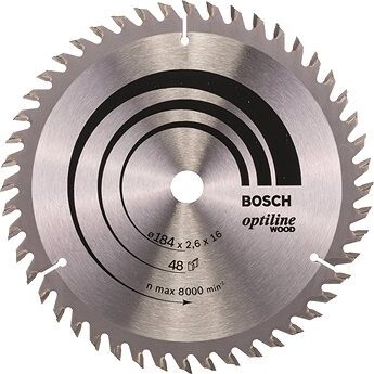 Bosch Pílový kotúč Optiline Wood 184 × 16 × 2,6 mm, 48 2.608.641.181