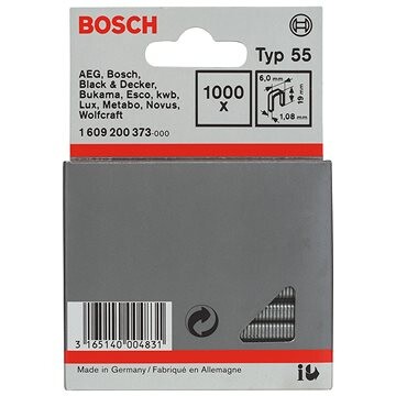 Bosch Úzke sponky do sponkovačky, typ 55 6 × 1,08 × 19 mm 1.609.200.373