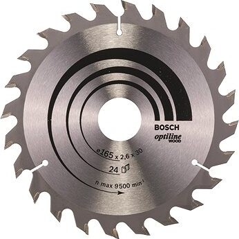 Bosch Pílový kotúč Optiline Wood 165 × 30 × 2,6 mm, 24 2.608.640.602