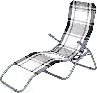 HAPPY GREEN Ležadlo plážové, antracit kocky