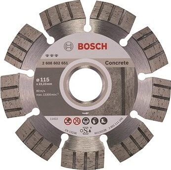 BOSCH Diamantový deliaci kotúč Best for Concrete 115 × 22,23 × 2,2 × 12 mm 2.608.602.651