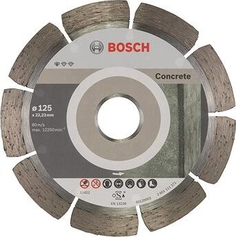 BOSCH Diamantový deliaci kotúč Standard for Concrete 125 × 22,23 × 1,6 × 10 mm 2.608.603.240