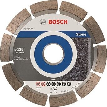 BOSCH Diamantový deliaci kotúč Standard for Stone 125 × 22,23 × 1,6 × 10 mm 2.608.603.236