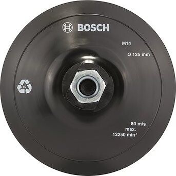 BOSCH Oporný tanier s upínacím systémom so suchým zipsom, 125 mm 2.608.601.077