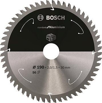 Bosch Pílový kotúč Standard for Aluminium pre akumulátorové píly 190 × 2/1,5 × 30 T56 2.608.837.771
