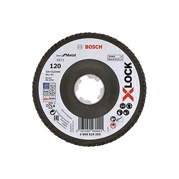 BOSCH Best for Metal systému X-LOCK, šikmá verzia, fíbrová doska, O 115 mm, G 120, X571 2.608.619.200