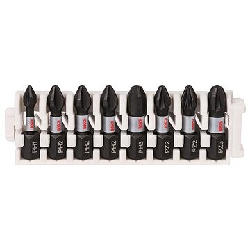 BOSCH 8-dielna súprava nadstavcov Impact Control, 1×PH1;3×PH2;1×PH3;2×PZ2;1×PZ3 2.608.522.323