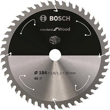 Bosch Pílový kotúč Standard for Wood pre akumulátorové píly 184 × 1,6/1,1 × 20 T48 2.608.837.703
