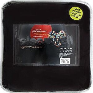 Svitap sleepwell Prestieradlo mikroflanel čierna 180 × 200 × 20 cm