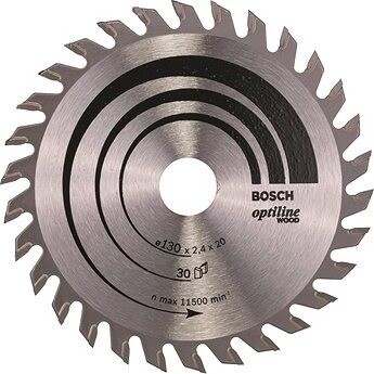 Bosch Pílový kotúč Optiline Wood 130 × 20/16 × 2,4 mm, 30 2.608.640.583
