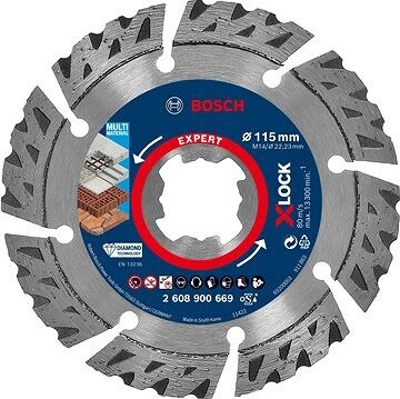 Bosch Diamantový deliaci kotúč EXPERT MultiMaterial X-LOCK 115 × 22,23 × 2,4 × 12 mm 2.608.900.669