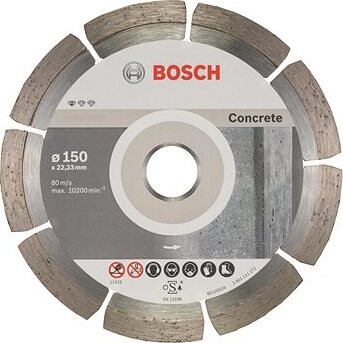 BOSCH Diamantový deliaci kotúč Standard for Concrete 150 × 22,23 × 2 × 10 mm 2.608.603.241