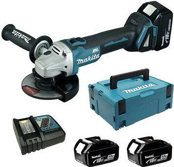 MAKITA Uhlová brúska AKU 125 mm Li-Ion LXT 18V Makpac DGA504RTJ (2× 5 Ah)