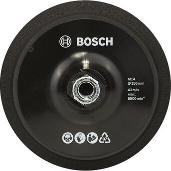 BOSCH Oporný tanier M14, priemer 150 mm, so suchým zipsom 2.608.612.027