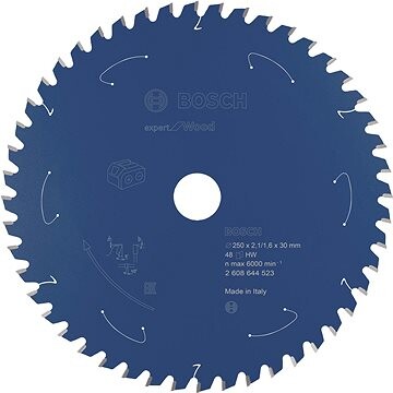 Bosch Pílový kotúč Expert for Wood pre akumulátorové píly 250 × 2,1/1,6 × 30 T48 2.608.644.523